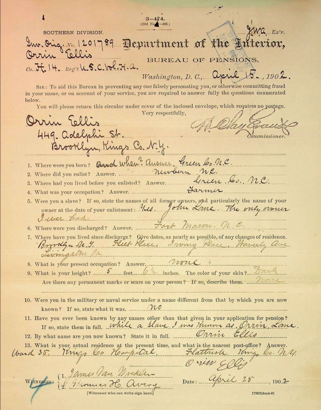 Orrin Ellis –&nbsp;Lane